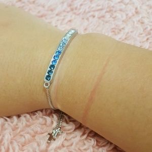 adjustable ombre jeweled bracelet